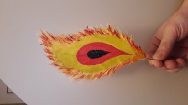 Аппликация перо Жар птицы в подготовительной группе