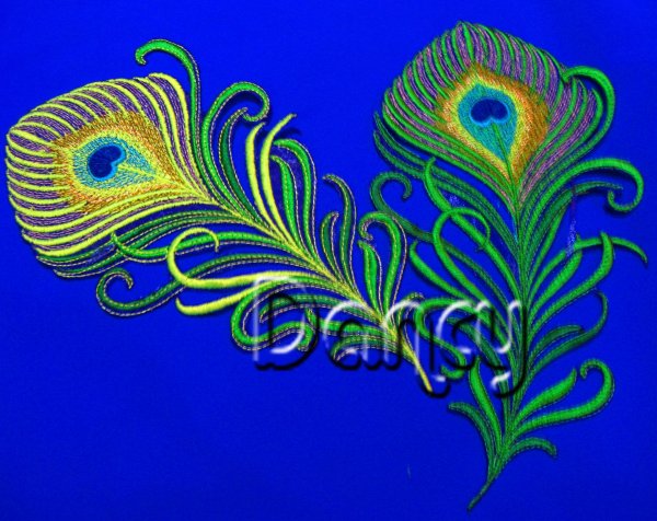 Перо павлина вышивка