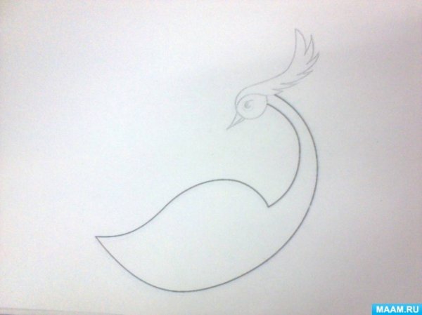 Туловище сказочной птицы для аппликации