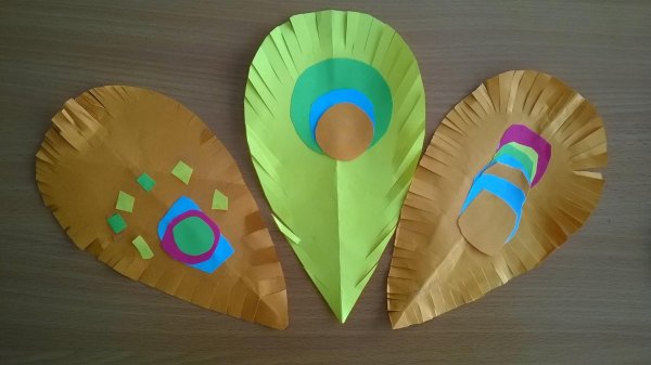 Аппликация перо Жар птицы Лыкова