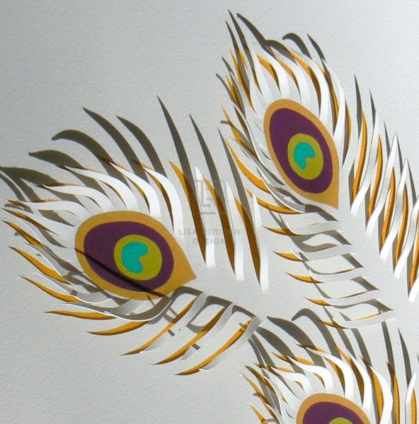 Перо Жар птицы из бумаги