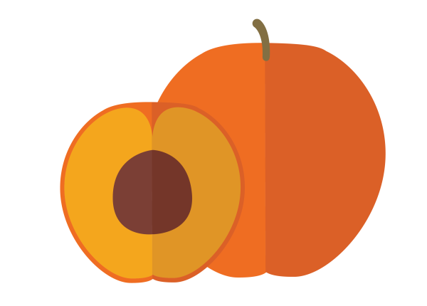 Детская аппликация персик