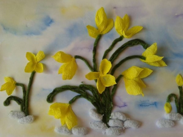 Поделка первые весенние цветы