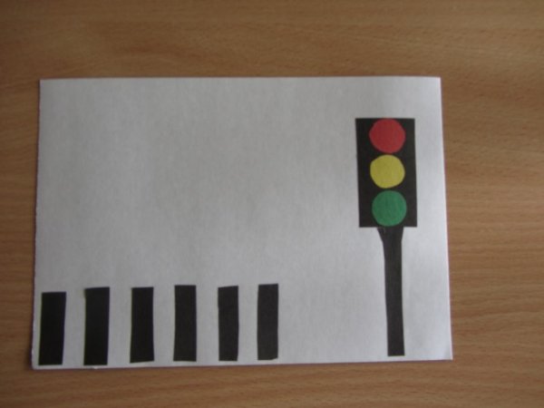 Аппликация по ПДД В средней группе