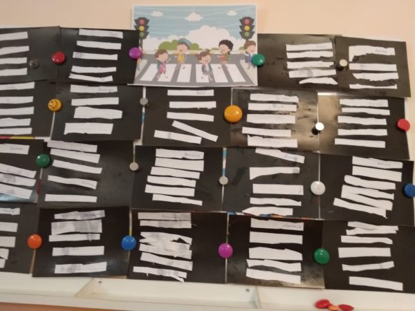 Аппликация на тему безопасность в средней группе