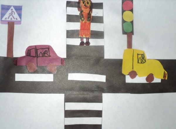 Рисование на тему дорожное движение в старшей группе