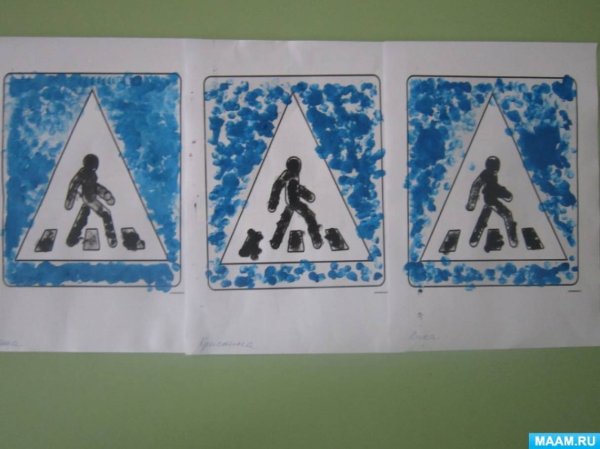 Рисование в средней группе на тему дорожные знаки