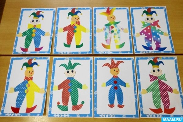 Аппликация петрушка на елке