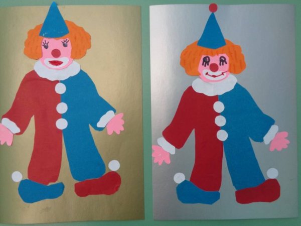 Веселый клоун рисование в старшей группе