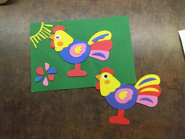 Аппликация домашние птицы