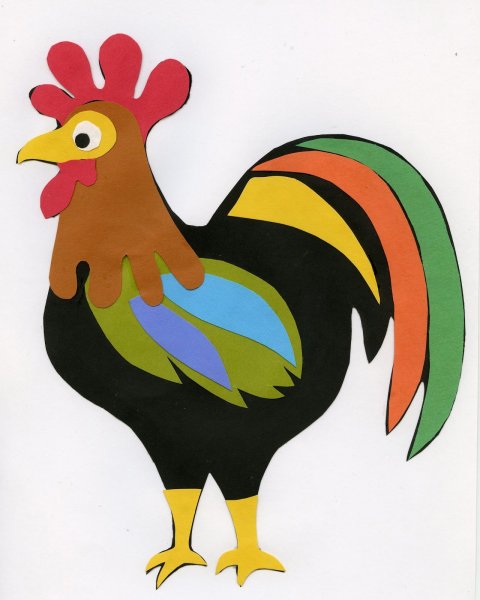 Аппликация петух