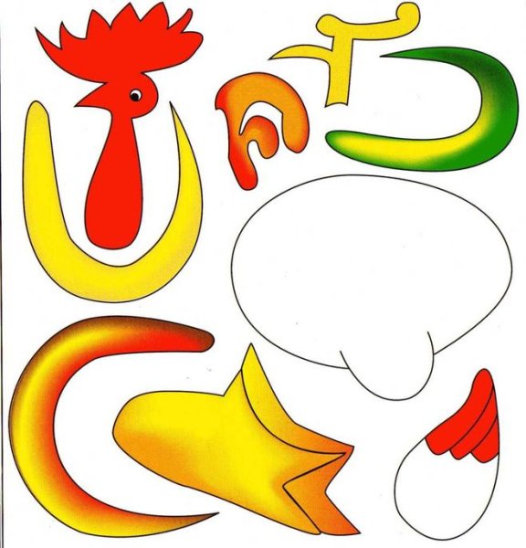 Аппликация петух