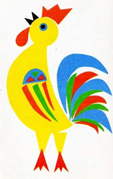 Поделка петух из бумаги