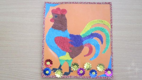 Аппликация петух