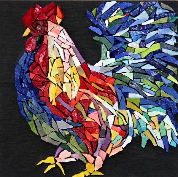 Аппликация из кусочков бумаги