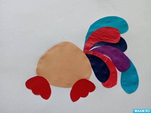 Аппликация петушок во 2 младшей группе