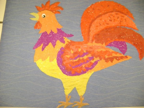 Птица для обрывной аппликации