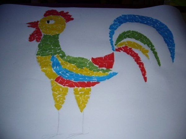 Мозаика из цветной бумаги