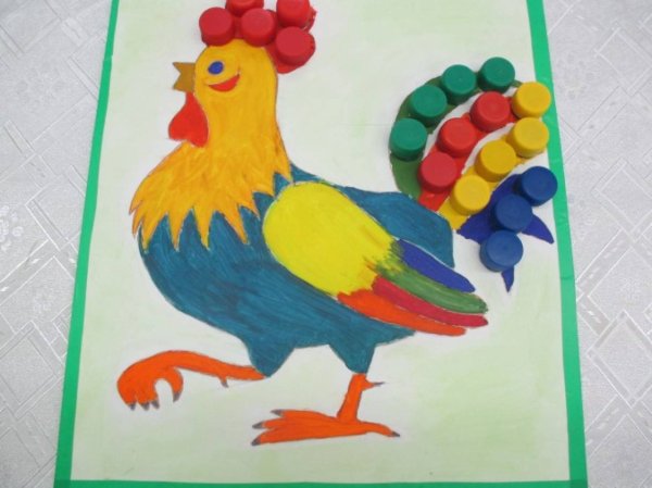 Аппликация петух