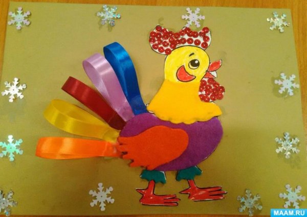 Аппликация петушок