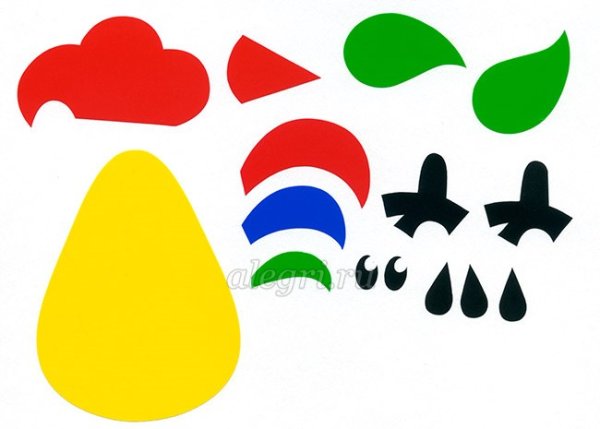 Аппликация для детей петушок