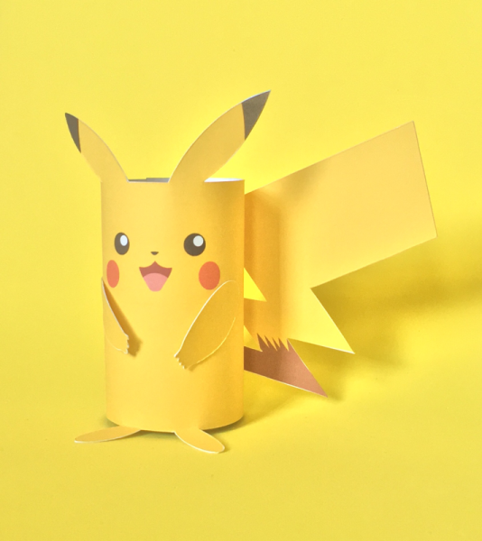Оригами из бумаги для детей Пикачу