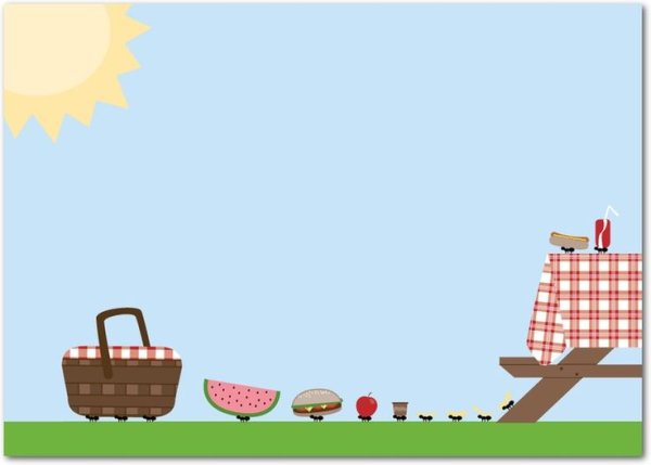 Приглашение на день рождения пикник