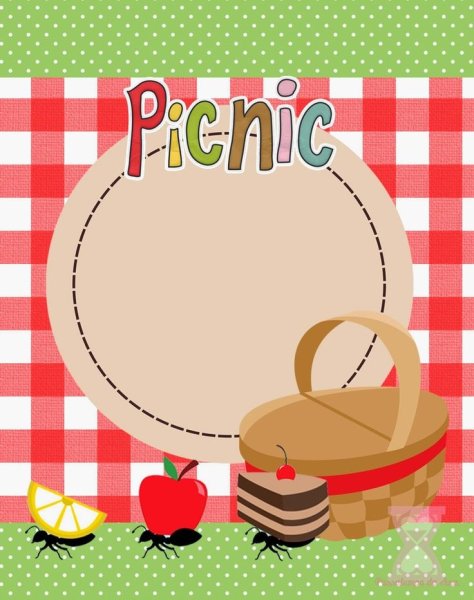 Открытка приглашение на пикник
