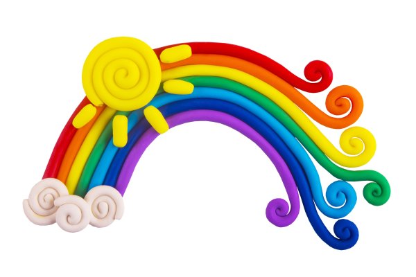 Радуга для детей с пластилином