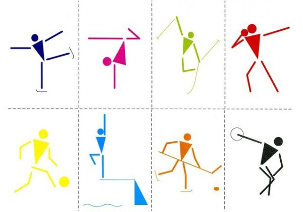 Спорт схематический рисунок