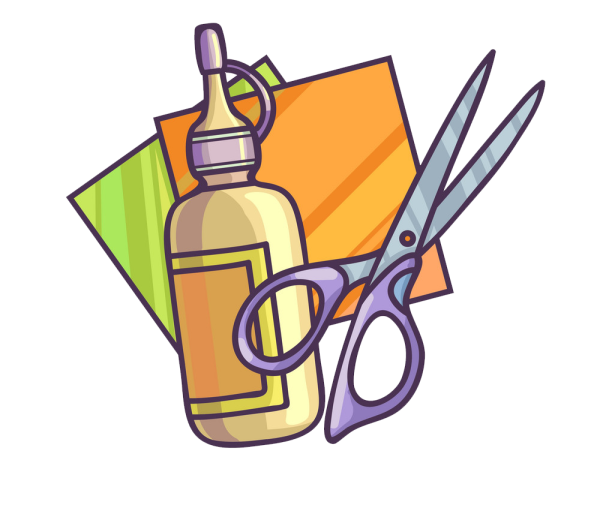 Ножницы и клей