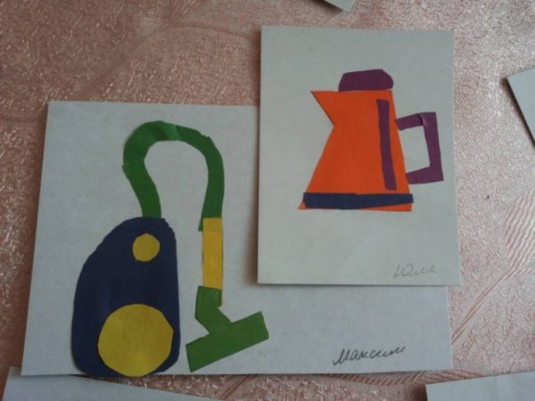 Аппликация бытовые приборы в подготовительной группе