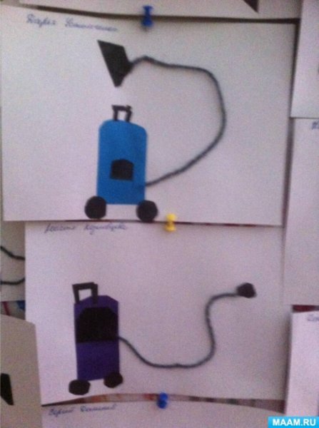 Аппликация пылесос в старшей группе