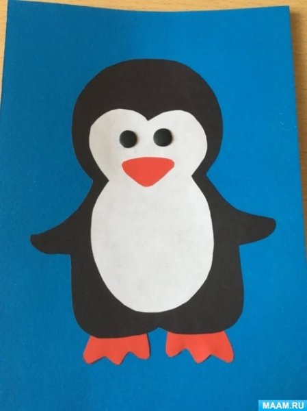 Объемная аппликация Пингвин