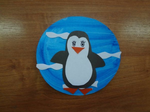 Аппликация Пингвин старшая группа