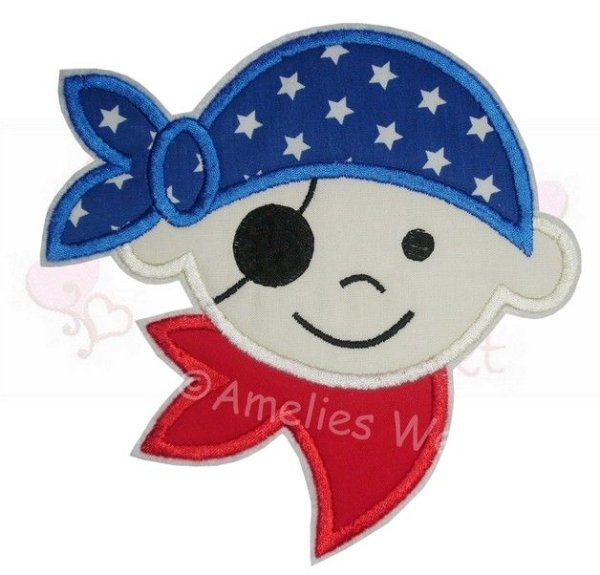 Веселый пират для детей аппликация