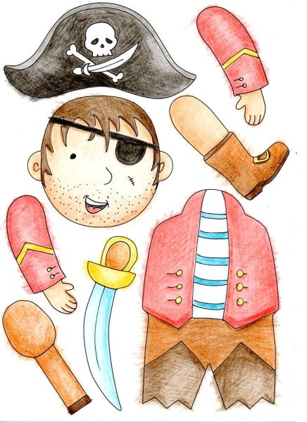 Аппликация на тему пираты