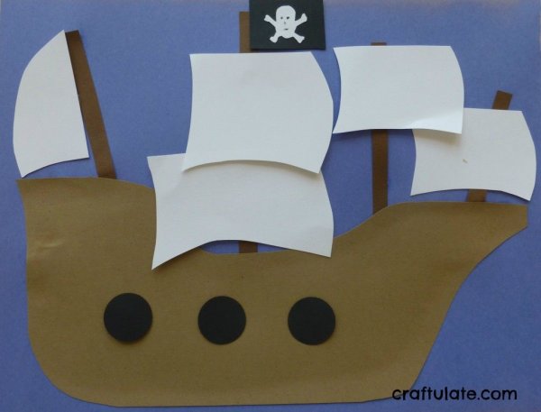 Аппликация корабль