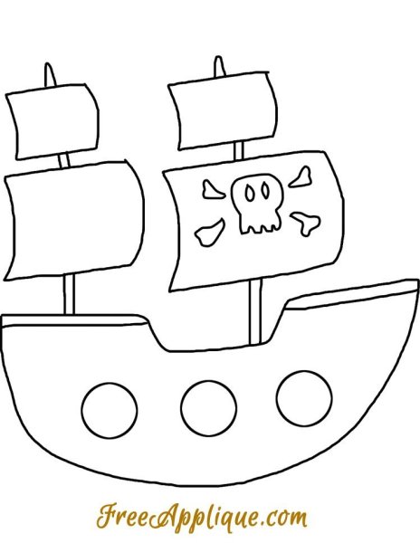Аппликация пиратский корабль
