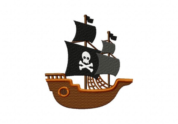 Аппликация пиратский корабль