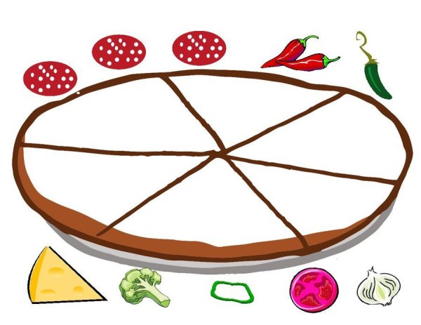 Пицца для вырезание для детей