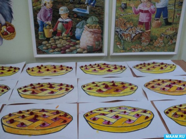 Рисование продукты в детском саду