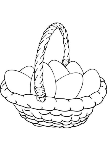 Корзинка с ягодами раскраска