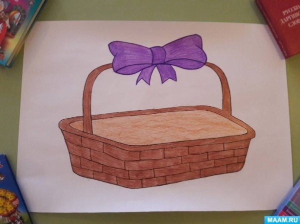 Шаблон корзинки для аппликации