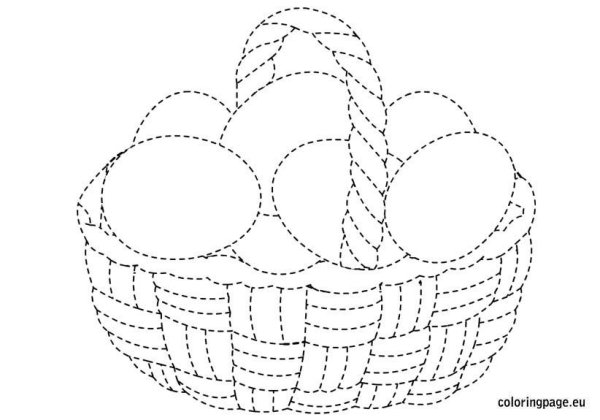 Шаблон корзинки для аппликации