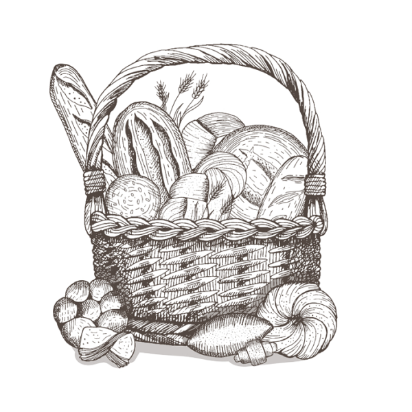 Корзинка карандашом