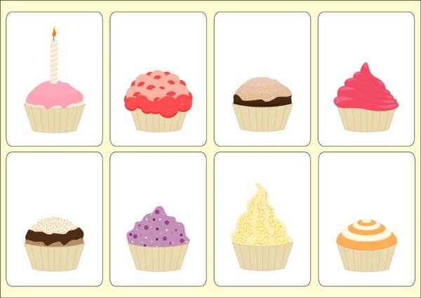 Аппликация пироженки