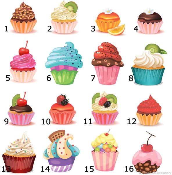 Пирожные с печатью