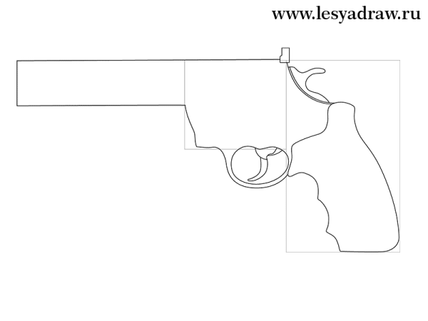Чертеж пистолета