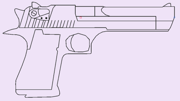 Чертёж пистолета Desert Eagle